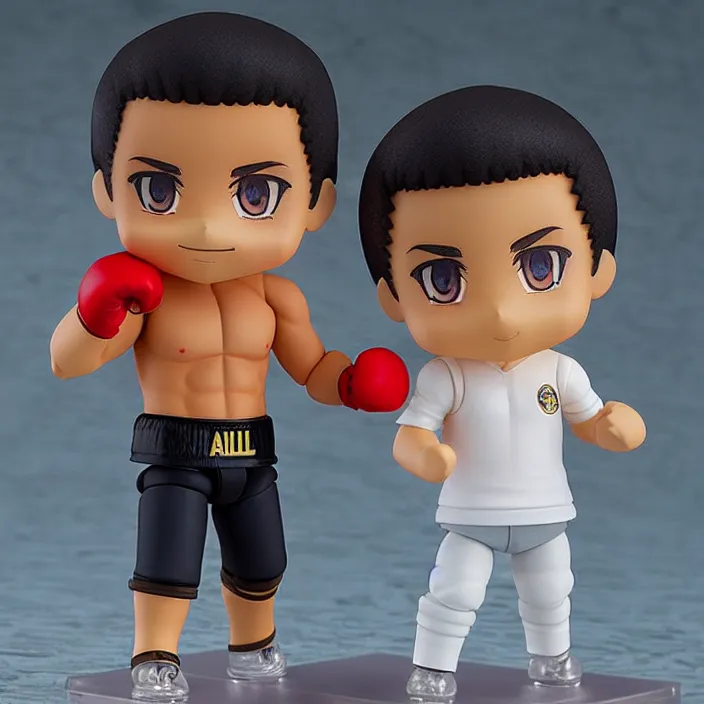 Image similar to Muhammad Ali, An anime Nendoroid of Muhammad Ali, figurine, detailed product photo