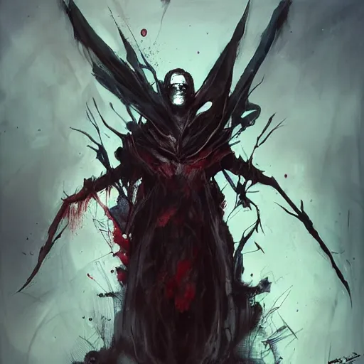 Prompt: dark cloaked eldritch god, by benedick bana artur bordalo and tom bagshaw and craig davison and guy denning and harumi hironaka, trending on artstation hq, deviantart, pinterest, 4 k uhd image