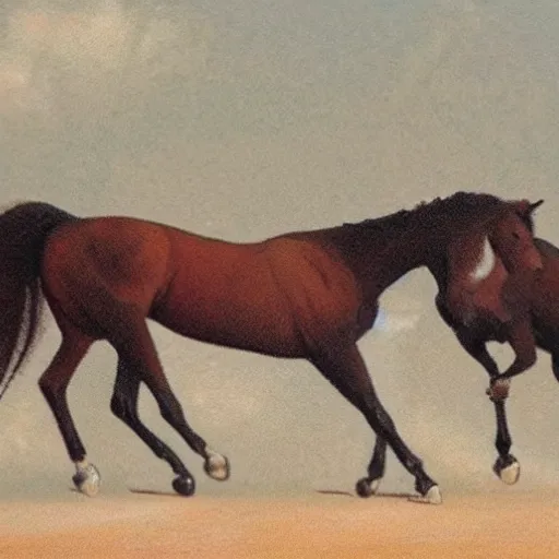 Image similar to horses ascending to a higher plane