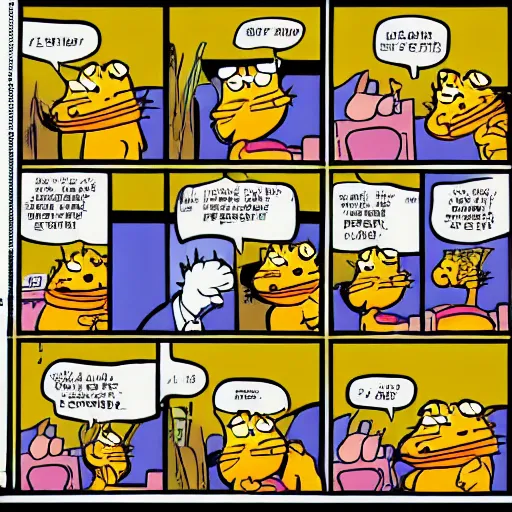 Image similar to garfield comic strip by jim davis