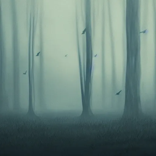 Prompt: Jakhar Dudaev, cinematic, detailed illustration, nature, fog, dark colors, unknown, confusing, 8k,