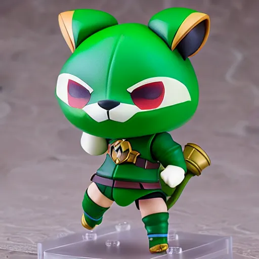 Image similar to teemo league of legends, an anime nendoroid of teemo, figurine, detailed product photo