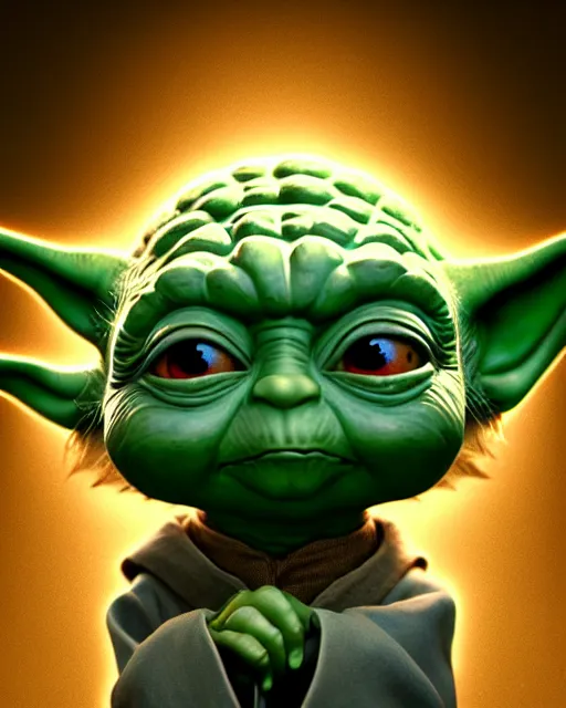 Prompt: yoda, very expressive, character design by Mark Ryden and Pixar and Hayao Miyazaki, unreal 5, DAZ, hyperrealistic, octane render, cosplay, RPG portrait, dynamic lighting, intricate detail, summer vibrancy, cinematic
