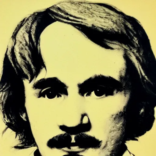 Prompt: nikolai gogol by andy warhol