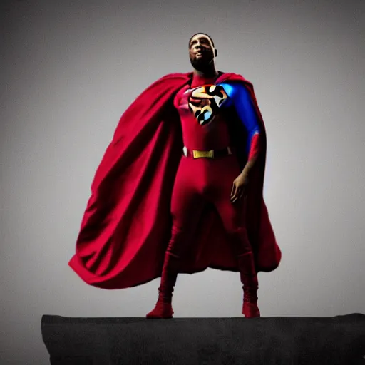 Image similar to kanye west as superman