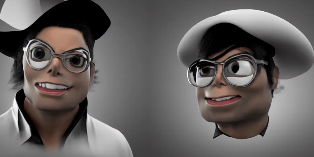 Image similar to michael jackson minion, focused shot, realistic, octane render