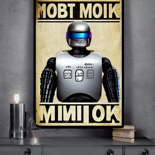 Image similar to robocop got milk? poster