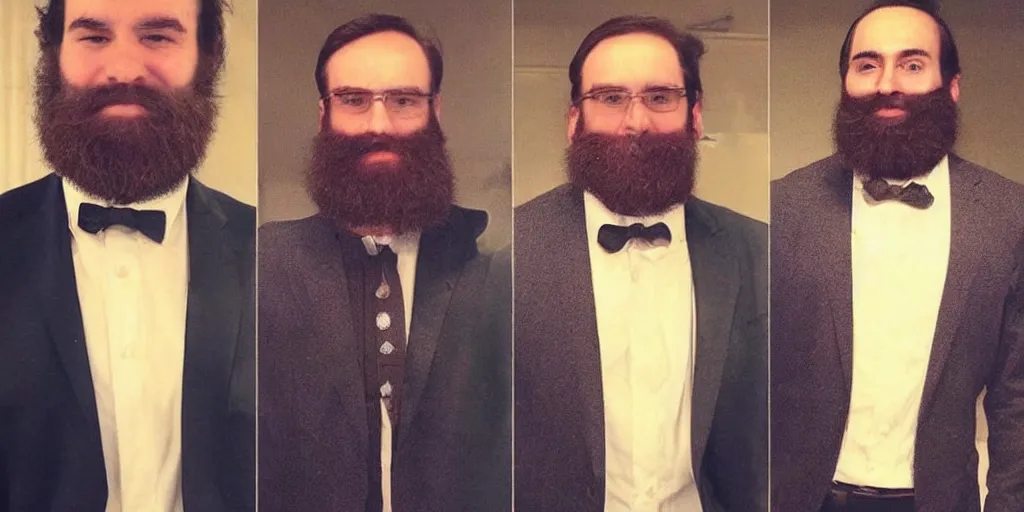 Image similar to before and after beard vs no beard