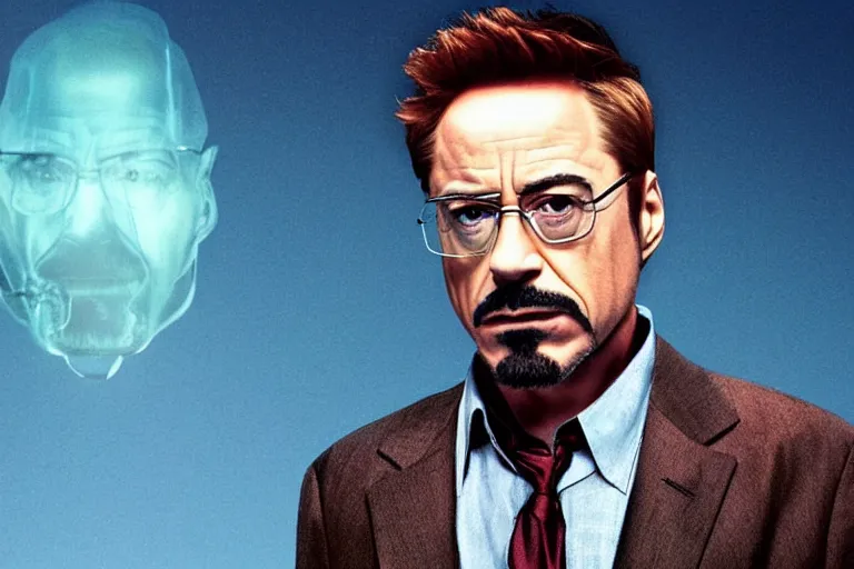 Image similar to robert downey jr as walter white