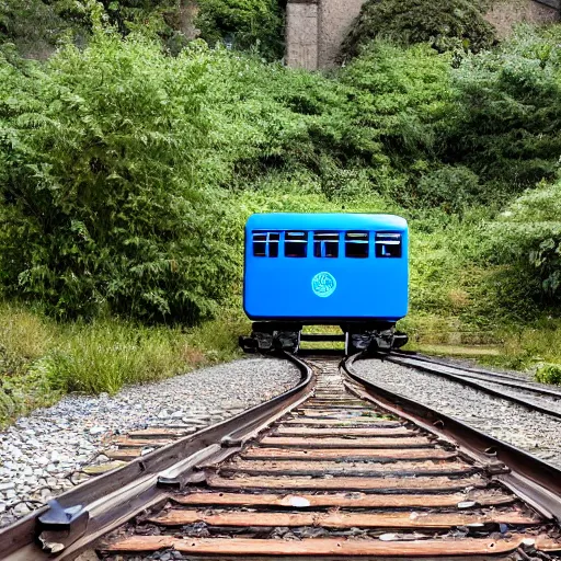 Image similar to a blue hexagonal train