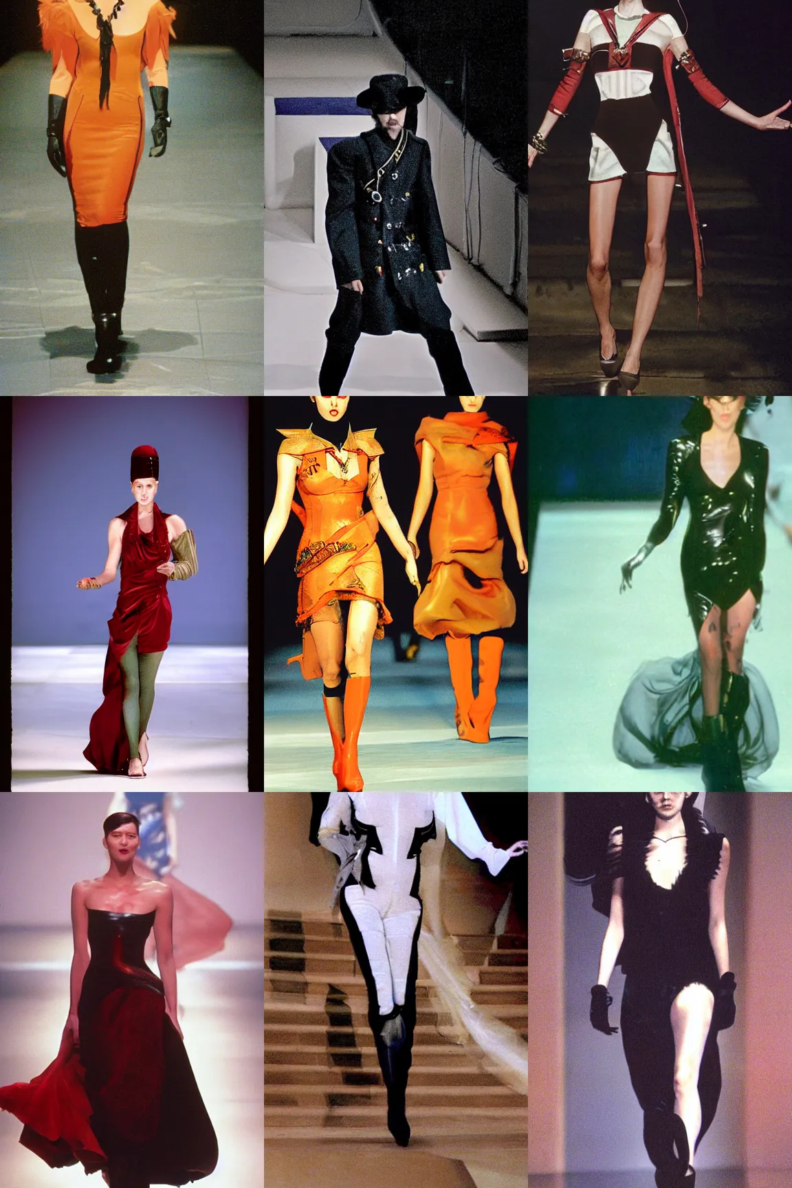 Prompt: haute couture, Che Guevara walking the Thierry Mugler Autumn/Winter 1997-1998 runway