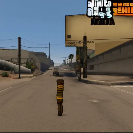 Prompt: big chungus in gta san andreas