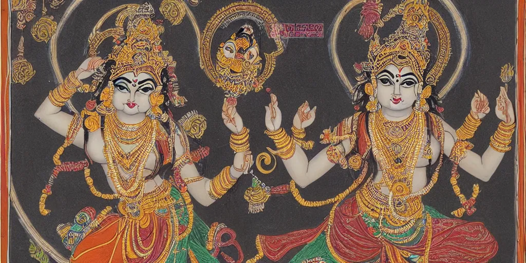 Image similar to detailed hindu goddess kaali, night, field, highly detailed