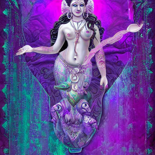 Prompt: rushing surrealism ganesh corset harvick crystorchid digitalart, lilac glitch crystdragonfly goddess precipitation image digitalart, lilac chaotic maori ganesh goddess visitation digitalart digitalart, infusion crystimage image digitalart mermaid crystgoddess, lavender infusion crystmermaid goddess stormy photomcollage