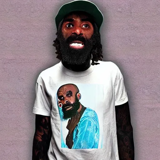 Prompt: MC Ride from Death Grips as a Minecraft character