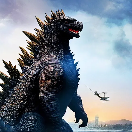 Image similar to godzilla, bong