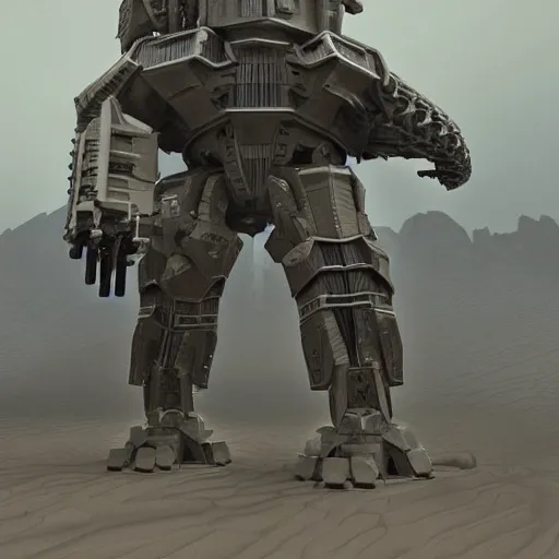 Image similar to SciFi industrial futuristic Brutalism brutalistic huge carrying vehicle desert