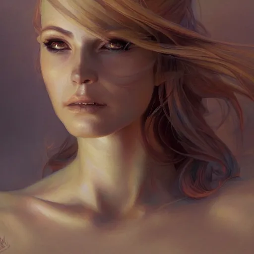 Prompt: a painting in the style of charlie bowater, and in the style of donato giancola, and in the style of stephen bauman. smooth, sharp focus, semi - realism.
