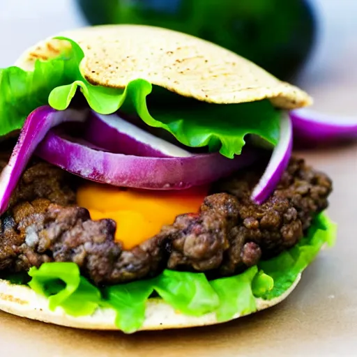 Image similar to taco lamb burger