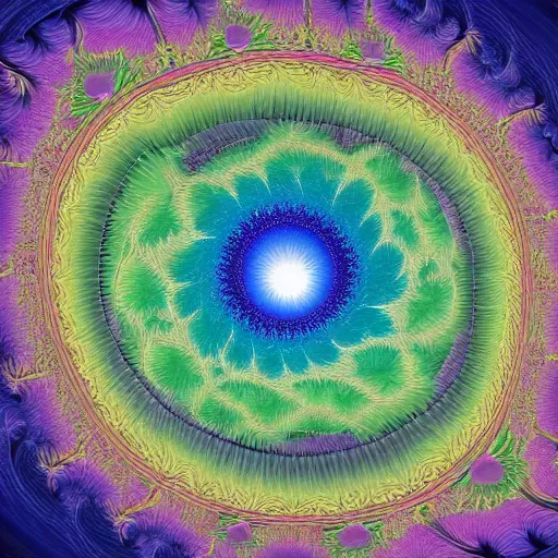 Image similar to Surreal interpretation of Fractal Art in the style of Missy Gainer, deviantart