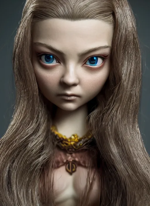 Image similar to closeup of a toy natalie dormer, depth of field, zeiss lens, detailed, symmetrical, centered, fashion photoshoot, by nicoletta ceccoli, mark ryden, lostfish, earl nore, hyung tae, frank frazetta, breathtaking, 8 k resolution, extremely detailed, beautiful, establishing shot, artistic, hyperrealistic, octane render