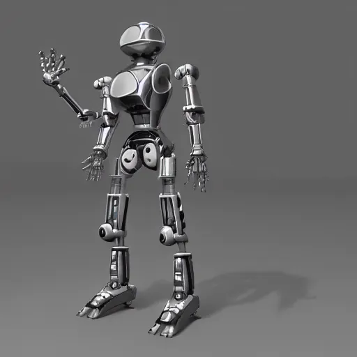 Prompt: 3 d render of a robot wizard, unreal engine