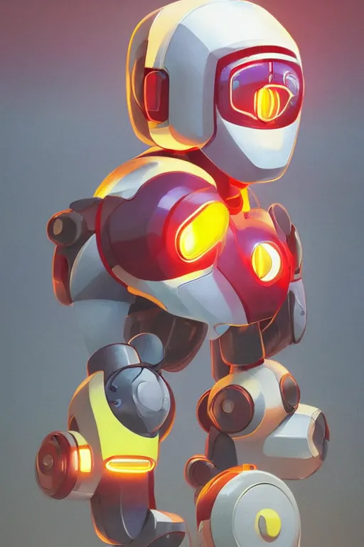 Image similar to metabots medabots medarotto medarot robot minimalist comics helmet mask neon cybereye, behance hd by jesper ejsing, by rhads, makoto shinkai and lois van baarle, ilya kuvshinov, rossdraws global illumination ray tracing hdr radiating a glowing aura