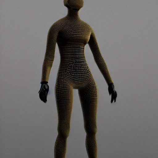 Prompt: character of ex machina 3 d render in octane