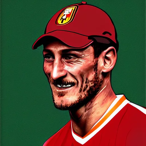 Image similar to totti italia, digital art