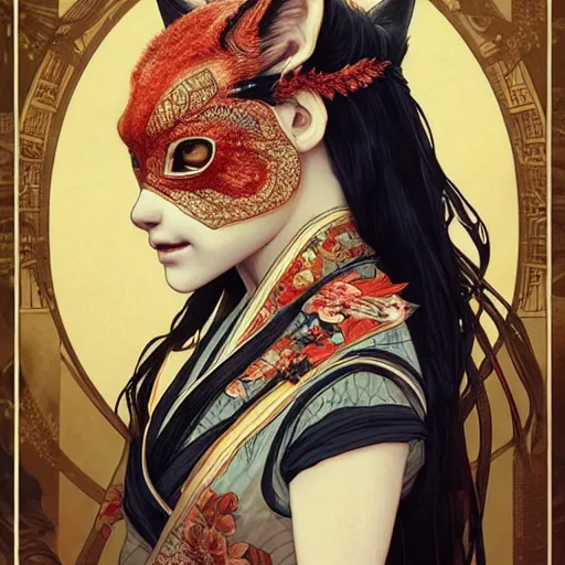 Prompt: a Photorealistic dramatic fantasy render of a beautiful woman wearing a beautiful intricately detailed Japanese Fox Kitsune mask and clasical Japanese Kimono by WLOP,Artgerm,Greg Rutkowski,Alphonse Mucha, Beautiful dynamic dramatic dark moody lighting,shadows,cinematic atmosphere,Artstation,concept design art,Octane render,8K The seeds for each individual image are: [2206146364, 2068469887, 2740432639, 3949301086]