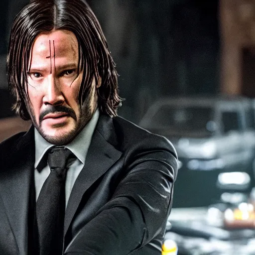 Image similar to Johnny Silverhand In the movie John Wick