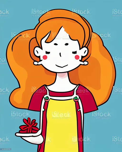 Image similar to cotton girl clean cel shaded vector art illustration