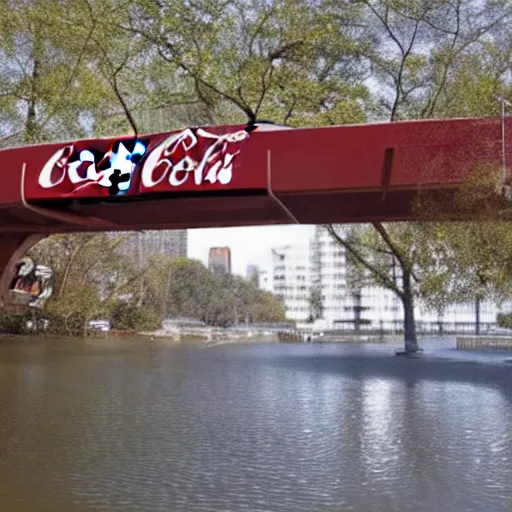 Prompt: coca cola bridge