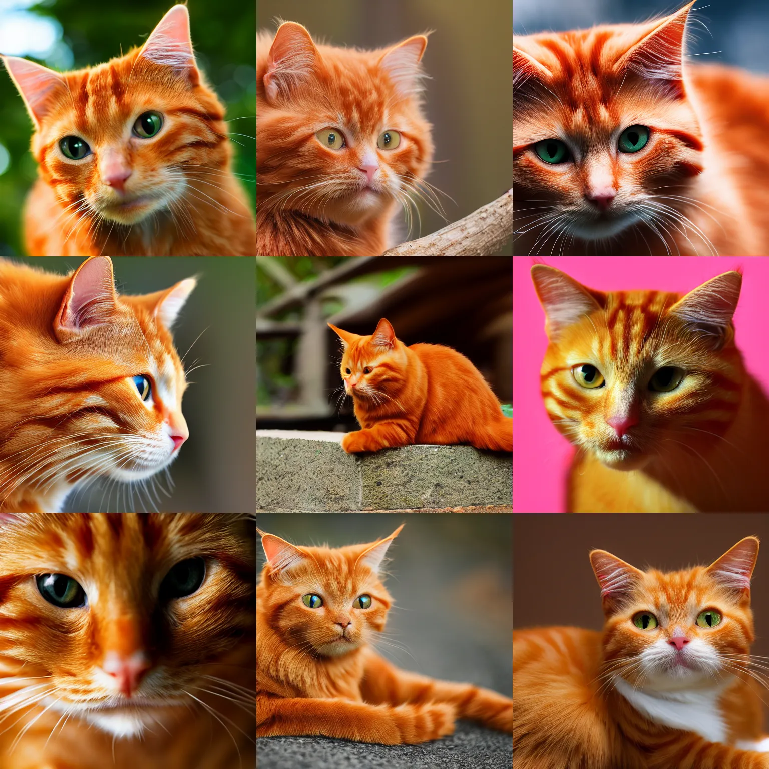 Prompt: ginger cat, 4K resolution