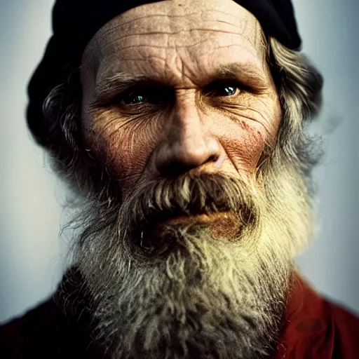 Image similar to portrait ofalso Tolstoy, by Steve McCurry, clean, detailed, award winning