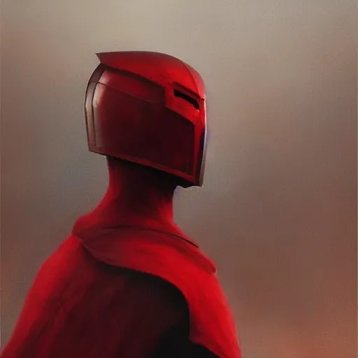 Image similar to the red knight, side profile, trending on artstation, 8 k, by gerard brom and zdzisław beksinski