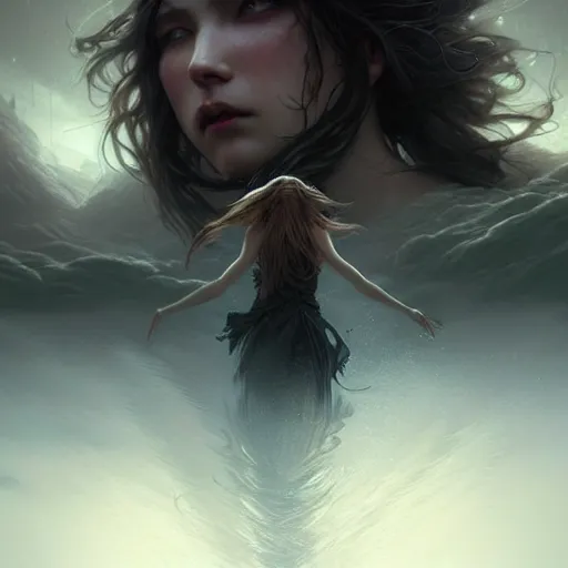 Image similar to motionsickness,, fine art, awesome fantasy book cover on pinterest, award winning, dark fantasy landscape, fantasy magic, intricate, elegant, sharp focus, cinematic lighting, highly detailed, digital painting, concept art, art by wlop and artgerm and greg rutkowski, masterpiece, trending on artstation, 8 k