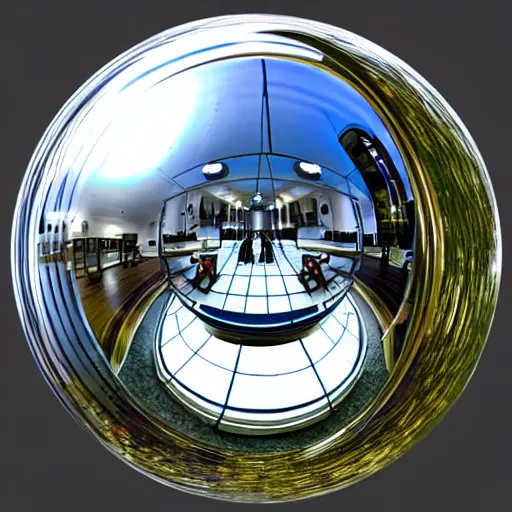 Image similar to inside a mirror sphere