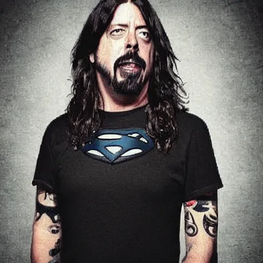 Prompt: dave grohl as a superhero