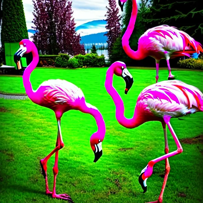 Image similar to flamingo lawn monsters at vanvcouver,british columbia,canada