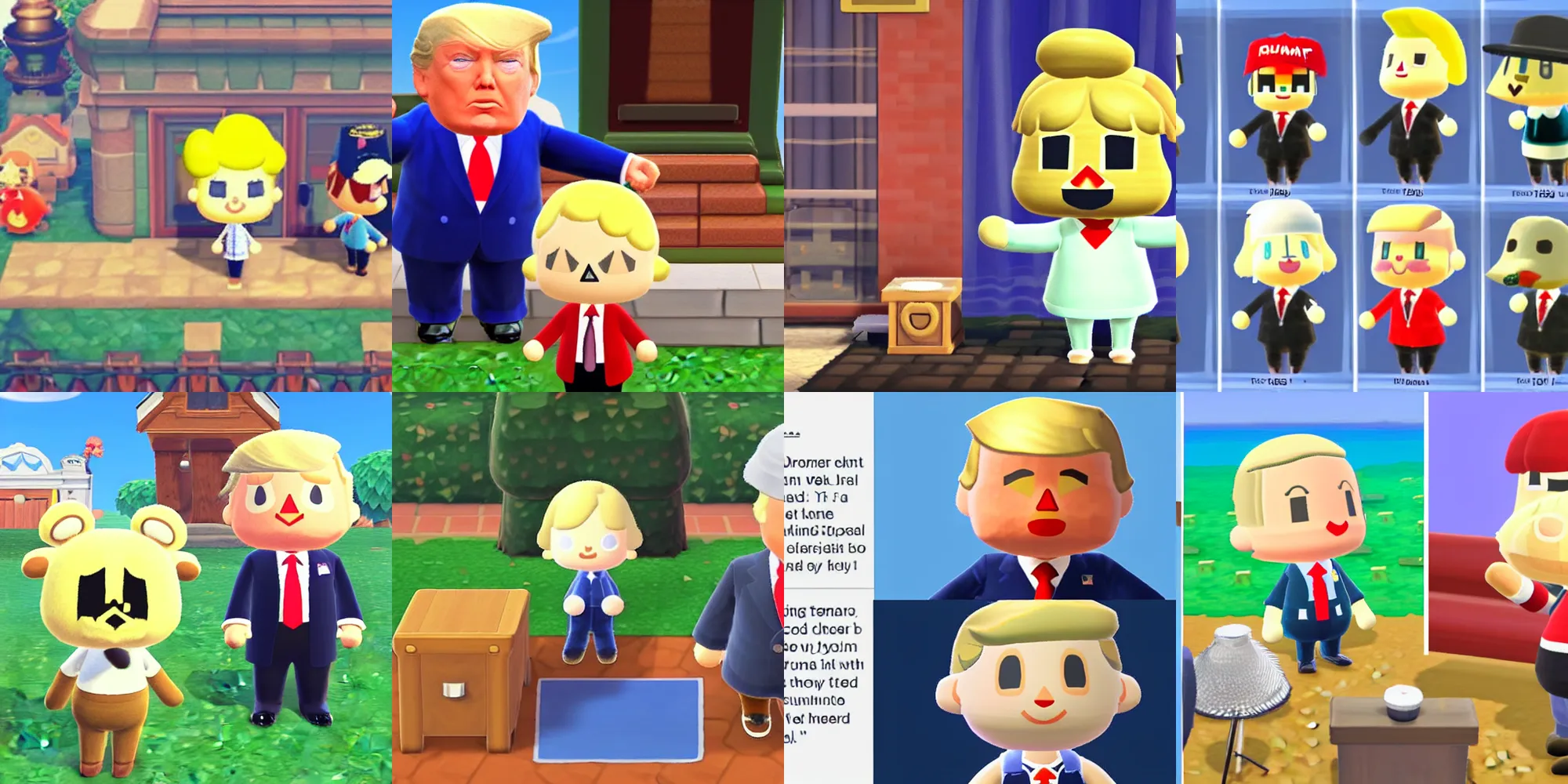 Prompt: Donald Trump as an Animal Crossing character