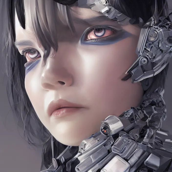 Image similar to symmetrical bjork cyborg - by tom bagshaw, by ilya kuvshinov, rtx rendering, octane render 1 2 8 k, maya, extreme high intricate details by wlop, digital anime art by ross tran, medium shot, close up shot, composition by sana takeda, dramatic lighting by greg rutkowski, 8 k, trending on artstation