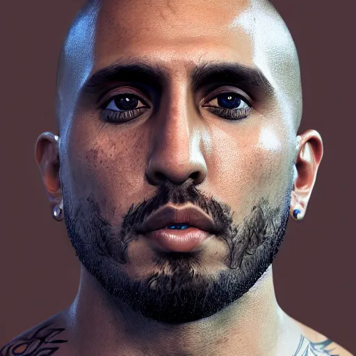 Image similar to arturo vidal, au naturel, hyper detailed, digital art, trending in artstation, cinematic lighting, studio quality, smooth render, unreal engine 5 rendered, octane rendered