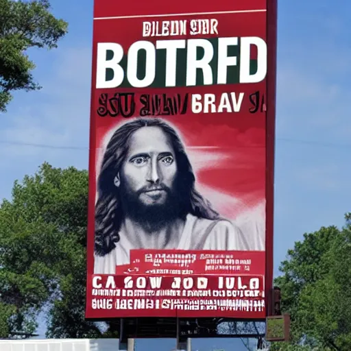 Image similar to billboard jesus southern savior