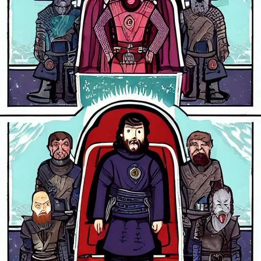 Prompt: game of thrones in space style of star wars