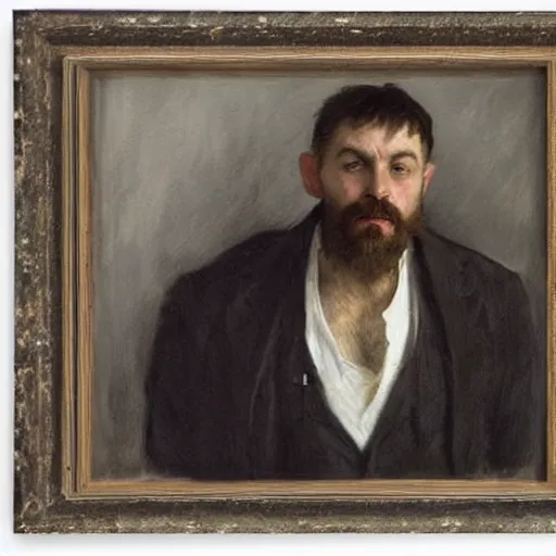 Prompt: portrait of a terrified man by emile friant