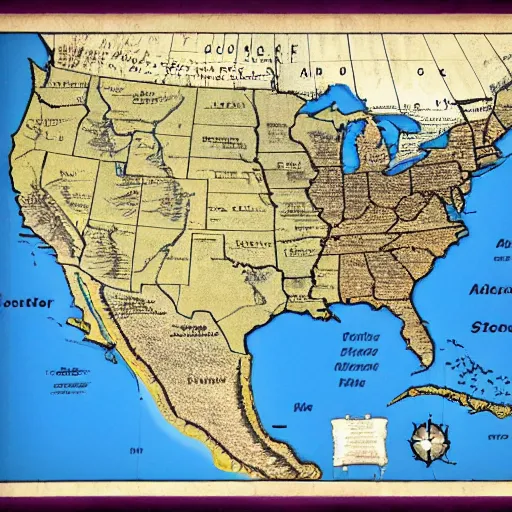 Image similar to a map of the usa without the state of florida.