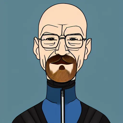 Image similar to Walter White in the art style of a kid's cartoon