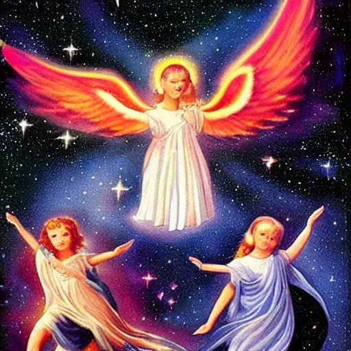 Image similar to angels in space