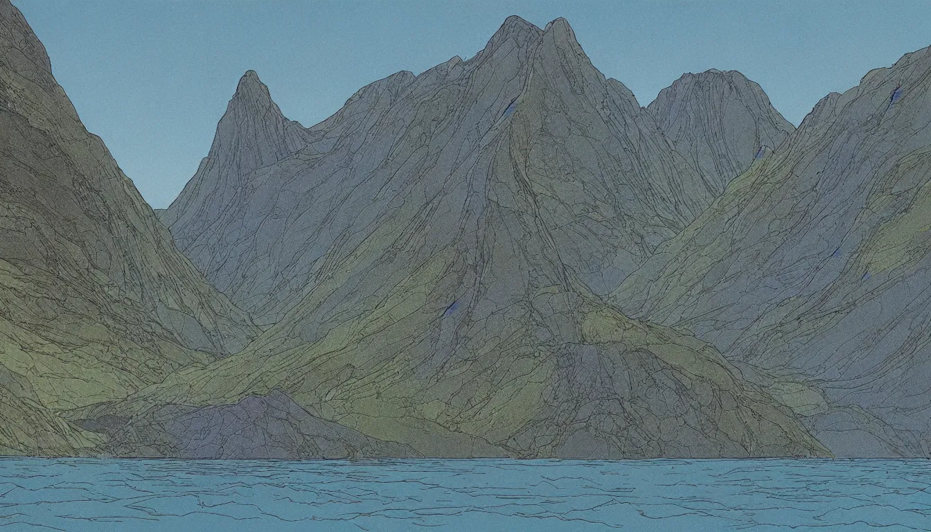 Image similar to fjords by moebius